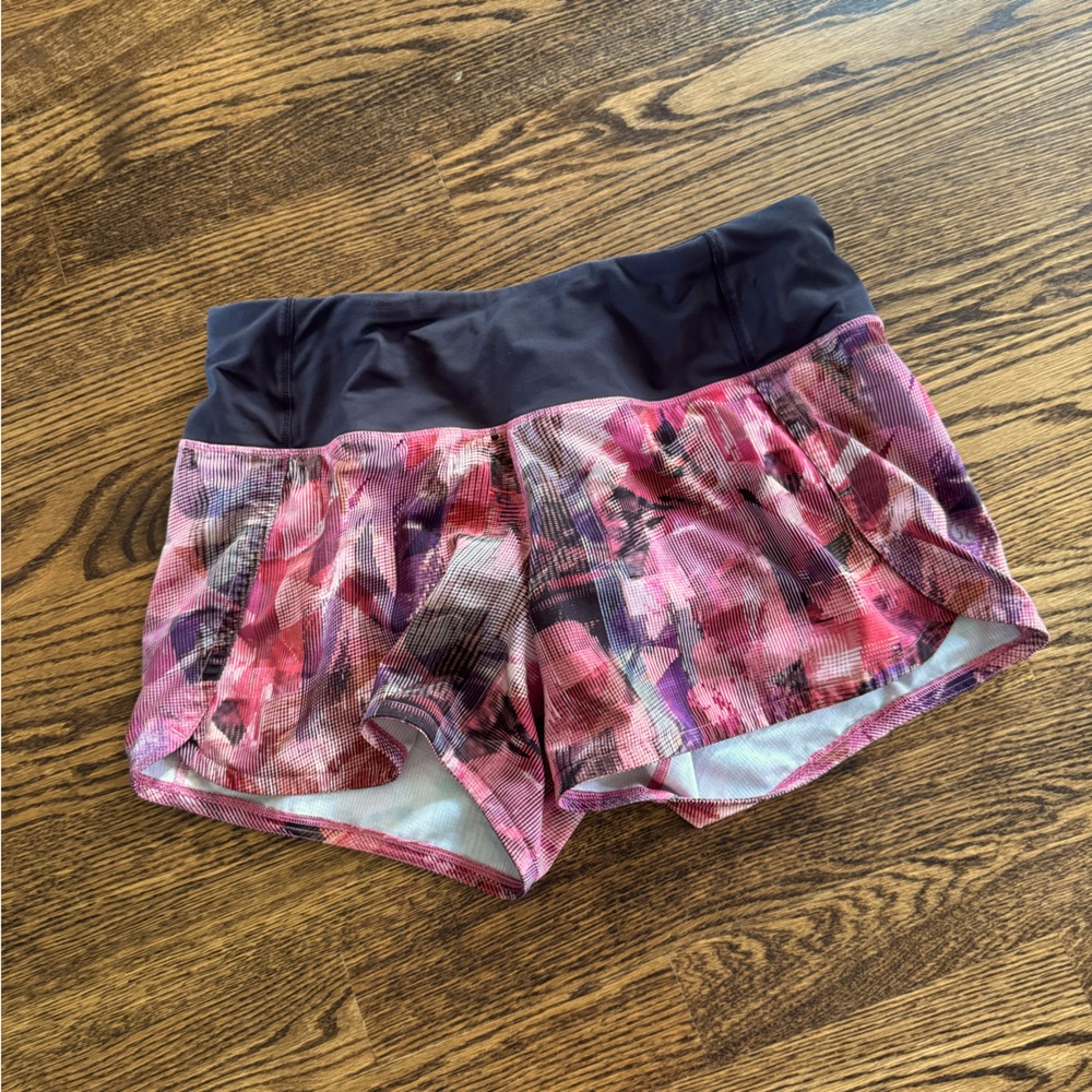 lululemon athletica Pink Patterned Speed Shorts